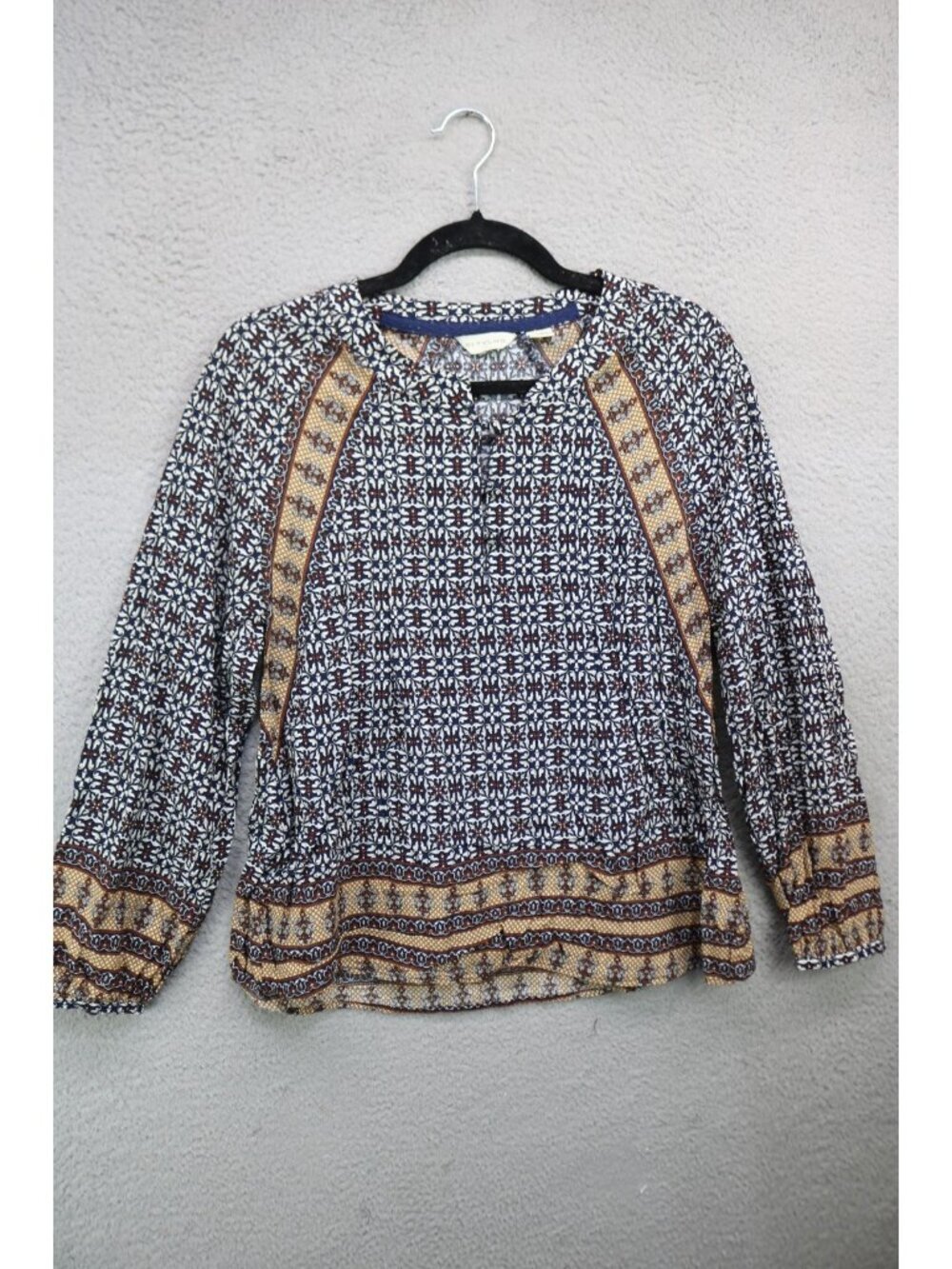 11.1. Tylho Anthropologie Long Sleeve Rayon Tunic-XS-Mixed Prints-Boho-Hippie